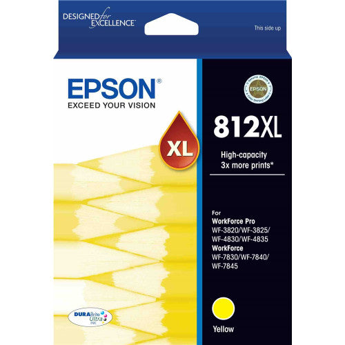 Epson C13T05E492 812XL High Capacity Durabrite Ultra Ink Yellow