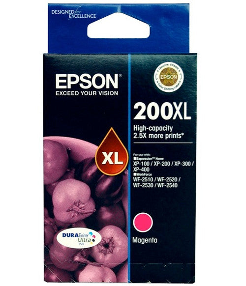 Epson C13T201392 200XL High Yield Durabrite Ultra Ink Magenta