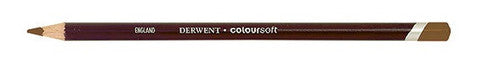 Derwent Coloursoft Pencil Pale Brown Box of 6