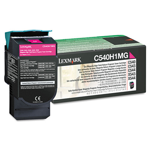 Lexmark C540H1MG High Yield Magenta Toner Cartridge 2000 Pages