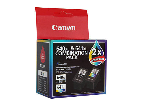 Canon PG640XLCL641XL Ink Cartridge PG640XL + CL641XL Colour Pack 2 Black