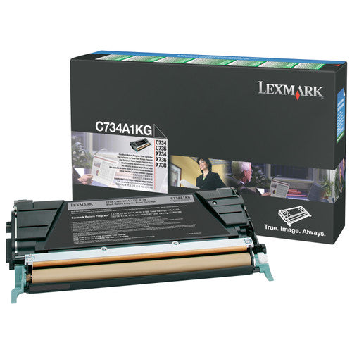 Lexmark C734A1KG Black Toner Cartridge 8000 Pages
