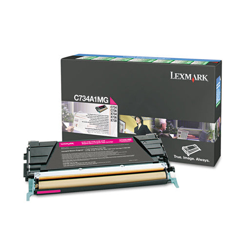 Lexmark C734A1MG Magenta Toner Cartridge 6000 Pages