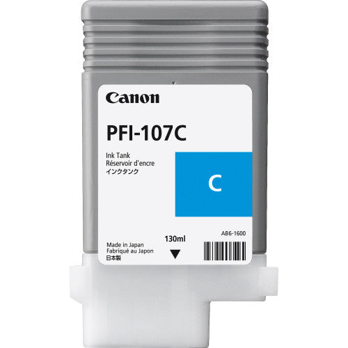 Canon PFI107C Genuine High Yield Ink Cartridge Cyan