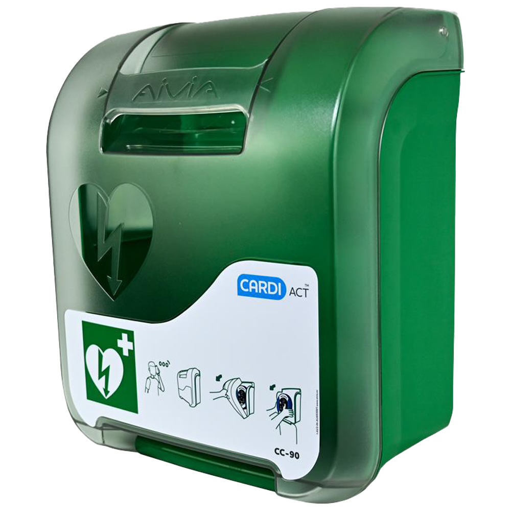 CARDIACT Alarmed AED Cabinet 41 x 33 x 19cm secure visible alarmed cabinet for AED storage in workplace and public environments