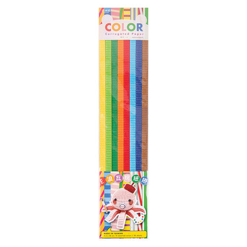 Creative School Supply Coloured Corrugated Strips Assorted Pack of 56