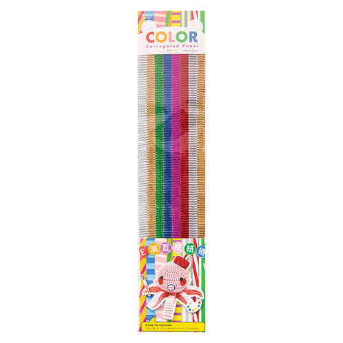 Creative School Supply Metallic Corrugated Strips Assorted Pack of 56