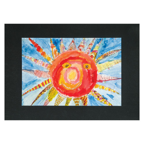 Creative School Supply Pre-Cut Cardboard Mounts Black and White A3 Pack of 10