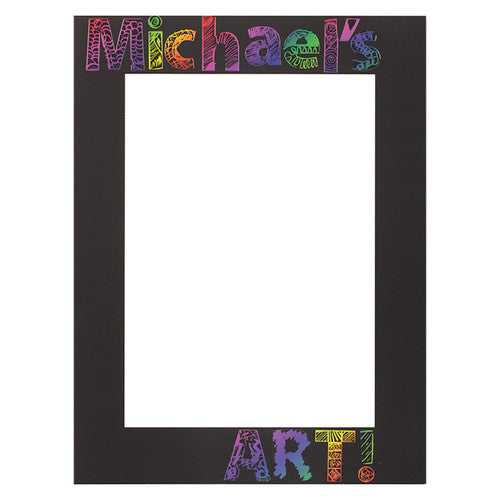Creative School Supply Pre-Cut Cardboard Mounts Black and White A4 Pack of 10