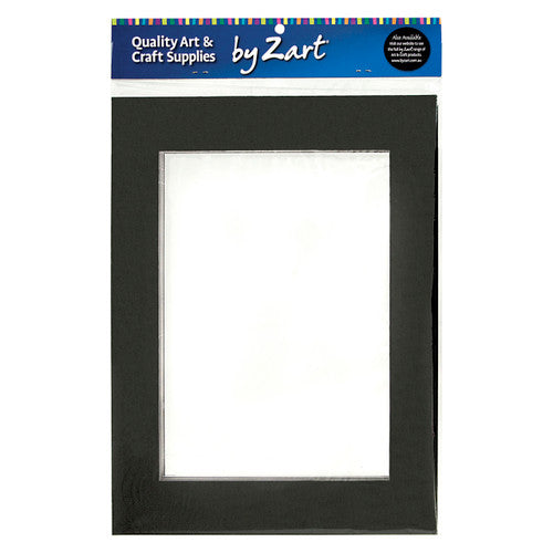 Creative School Supply Pre-Cut Cardboard Mounts Black and White A4 Pack of 10