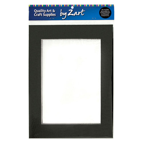 Creative School Supply Pre-Cut Cardboard Mounts Black and White A5 Pack of 10