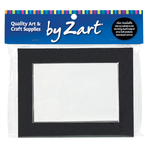 Creative School Supply Pre-Cut Cardboard Mounts Black and White A6 Pack of 10