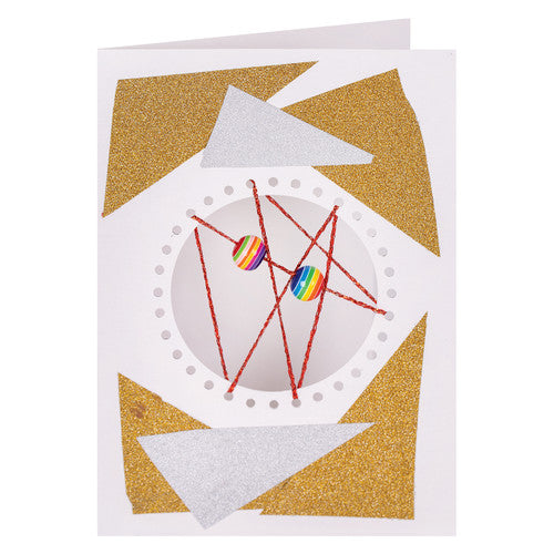 Creative School Supply Christmas Cut-Out Threading Cards Pack of 10