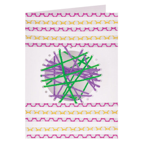 Creative School Supply Christmas Cut-Out Threading Cards Pack of 10