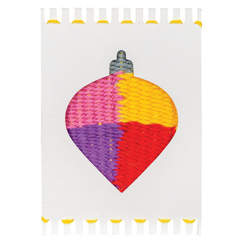 Creative School Supply Cardboard Weaving Looms Xmas Baubles Pack of 12