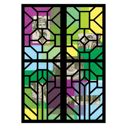 Creative School Supply Cardboard Stained Glass Frames Pack of 20