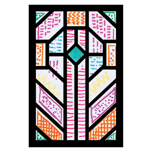 Creative School Supply Cardboard Stained Glass Frames Pack of 20