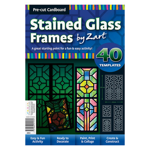 Creative School Supply Cardboard Stained Glass Frames Pack of 20