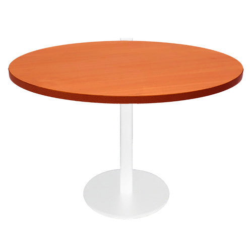 Rapidline Estilo Round Table Flat Disc Base 1200mm Diameter Cherry / White