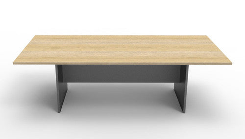 Rapidline Rapid Worker Rectangular Meeting and Boardroom Table 2400 x 1200mm Natural Oak / Ironstone
