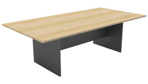 Rapidline Rapid Worker Rectangular Meeting and Boardroom Table 3200 x 1200mm Natural Oak / Ironstone