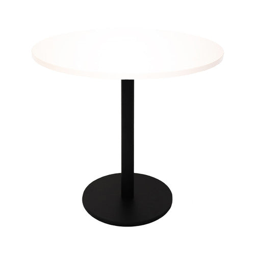 Rapidline Estilo Round Table Flat Disc Base 900mm Diameter Natural White / Black