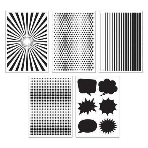 Creative School Supply Zart Pop Art Stencil Patterns Pack of 10