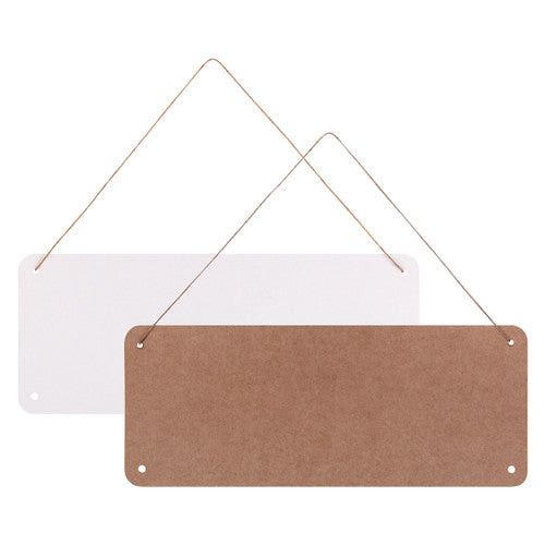 Creative School Supply Hanging Sign Boards White and Kraft