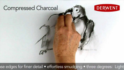 Derwent Compressed Charcoal Pack of 6 Box of 6