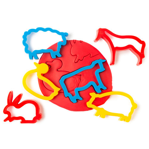 Educational Colours Farm Animal Dough Cutters Set of 6