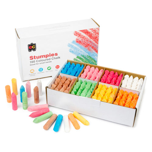 Educational Colours Stumpies Chalk Pack of 160 Coloured