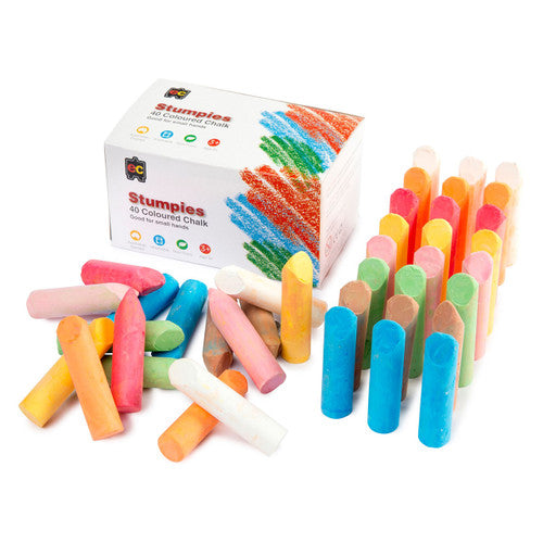 Educational Colours Stumpies Chalk Pack of 40 Coloured