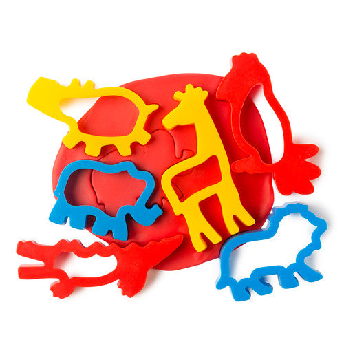 Educational Colours Jungle Animal Dough Cutters Set of 6