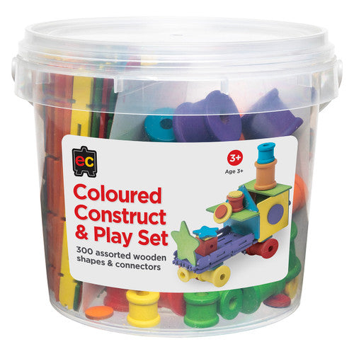 Educational Colours Coloured Construct and Play Set Assorted Set of 300