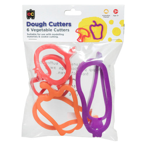 Educational Colours Vegetable Dough Cutters Set of 6