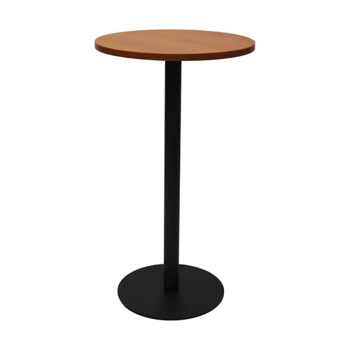 Rapidline Estilo Round Dry Bar Table Flat Disc Base 600mm Diameter Cherry / Black
