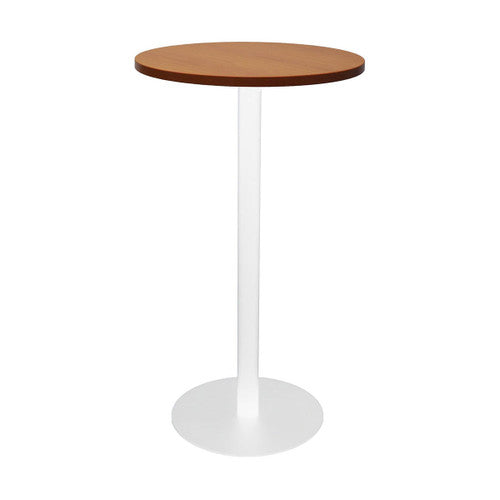 Rapidline Estilo Round Dry Bar Table Flat Disc Base 600mm Diameter Cherry / White