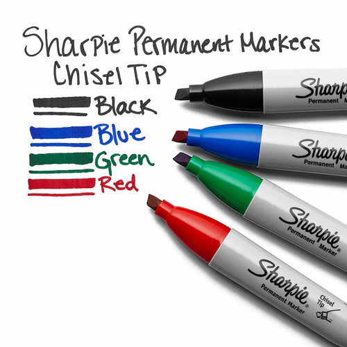Sharpie Permanent Marker Chisel Tip Black Box of 12