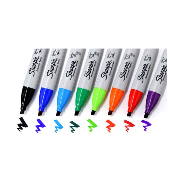 Sharpie Permanent Marker Chisel Tip Black Box of 12