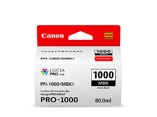 Canon PFI1000MBK High Yield Ink Cartridge 5490 Pages Matte Black