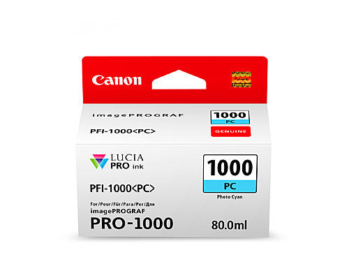 Canon PFI1000PC Photo High Yield Ink Cartridge Cyan
