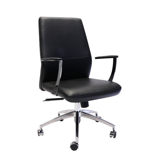 Rapidline CL3000M Medium Back Slimline Executive Chair Black PU