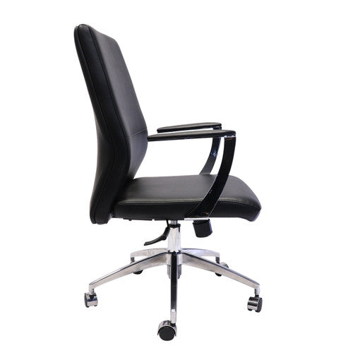 Rapidline CL3000M Medium Back Slimline Executive Chair Black PU
