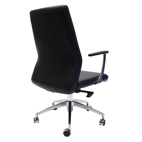 Rapidline CL3000M Medium Back Slimline Executive Chair Black PU