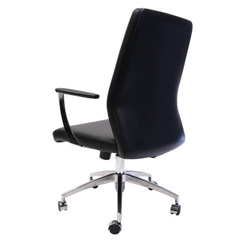 Rapidline CL3000M Medium Back Slimline Executive Chair Black PU