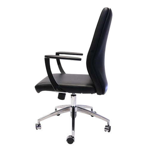 Rapidline CL3000M Medium Back Slimline Executive Chair Black PU