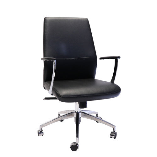 Rapidline CL3000M Medium Back Slimline Executive Chair Black PU