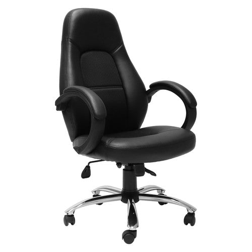 Rapidline CL410 High Back Commercial Grade Executive Chair Black PU