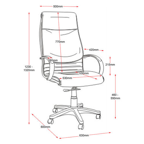 Rapidline CL710 Medium Back Budget Executive Chair Black PU