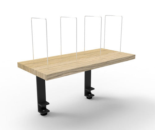Rapidline Rapid Infinity Desk Mounted Shelf Clamp Fixing Natural Oak / Black Satin